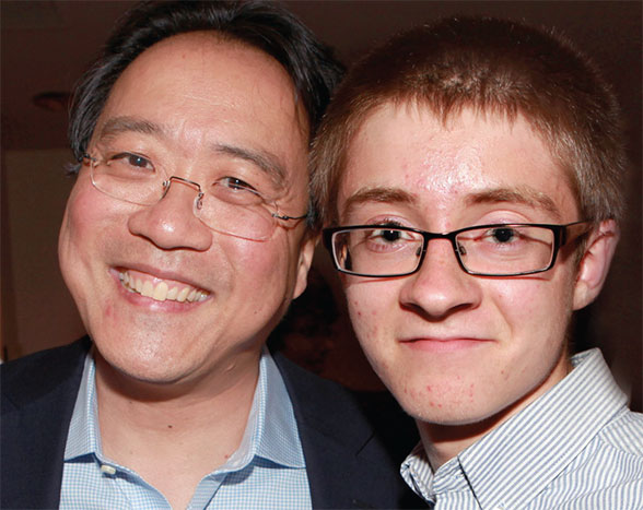YoYo Ma and student YoYo Ma and student